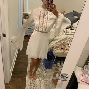 For Love & Lemons White Long Sleeve Dress